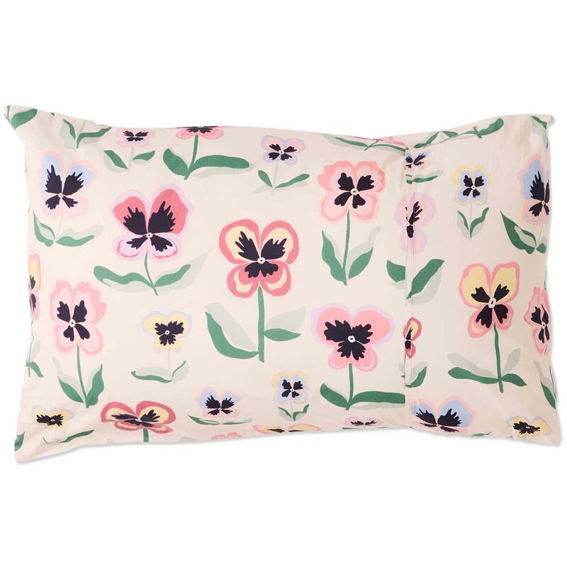 Kip&Co Pretty Pansy Organic Cotton Pillowcases 2P Std Set image number 0